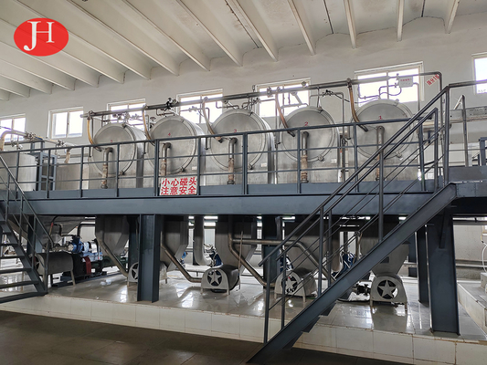Mesin pati kentang manis pengolahan terus menerus dengan kontrol PLC dan bahan stainless steel
