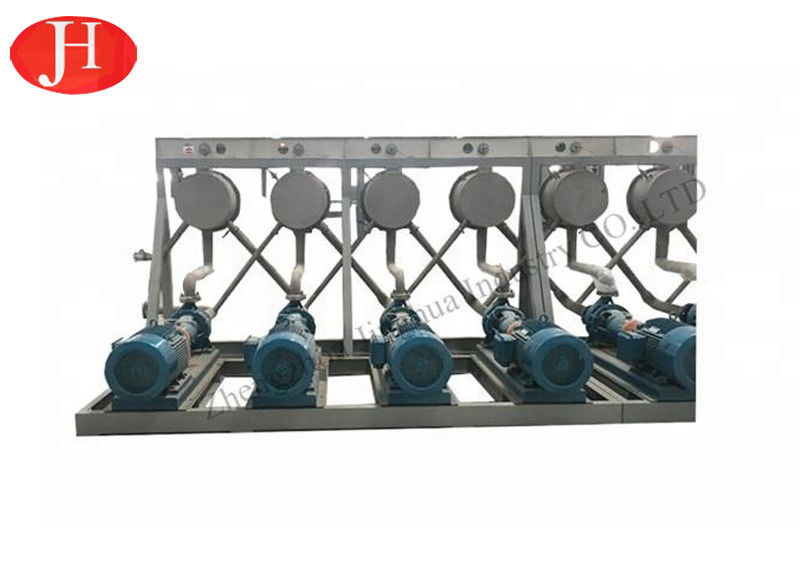 12 T / H Kapasitas Singkong Pati Pengolahan Baris Hycrocyclone Starch Slurry Dehydrator Machine