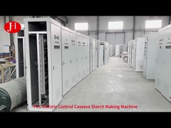 Mesin tepung kentang manis yang disesuaikan dengan bahan stainless steel dan kontrol PLC